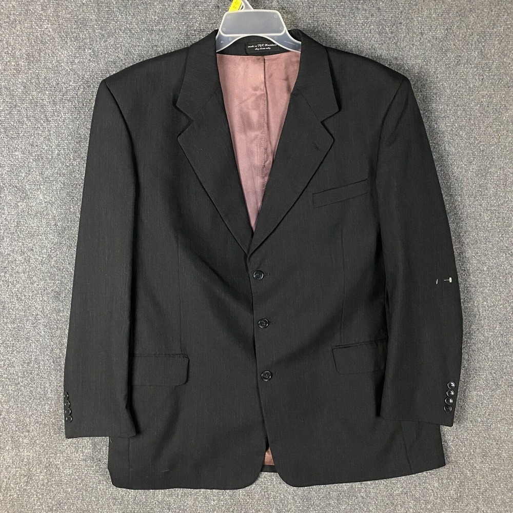 Museo Ruffini‎ Blazer Suit Men's Size L 46 Black 3 Buttons Adults